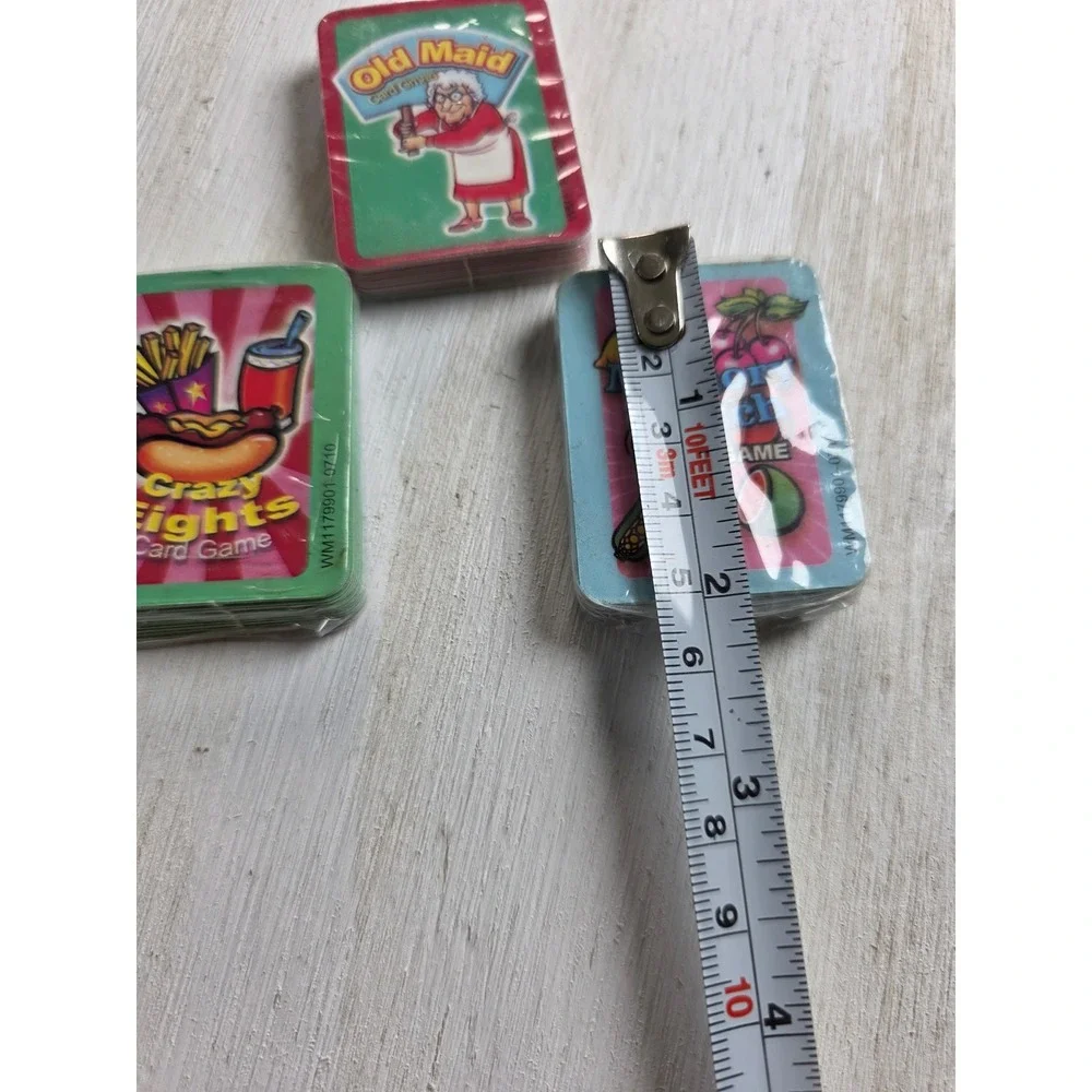 Set of 3 Mini Card Games Old Maid Crazy Eights Memory Match Kids Travel Size NEW
